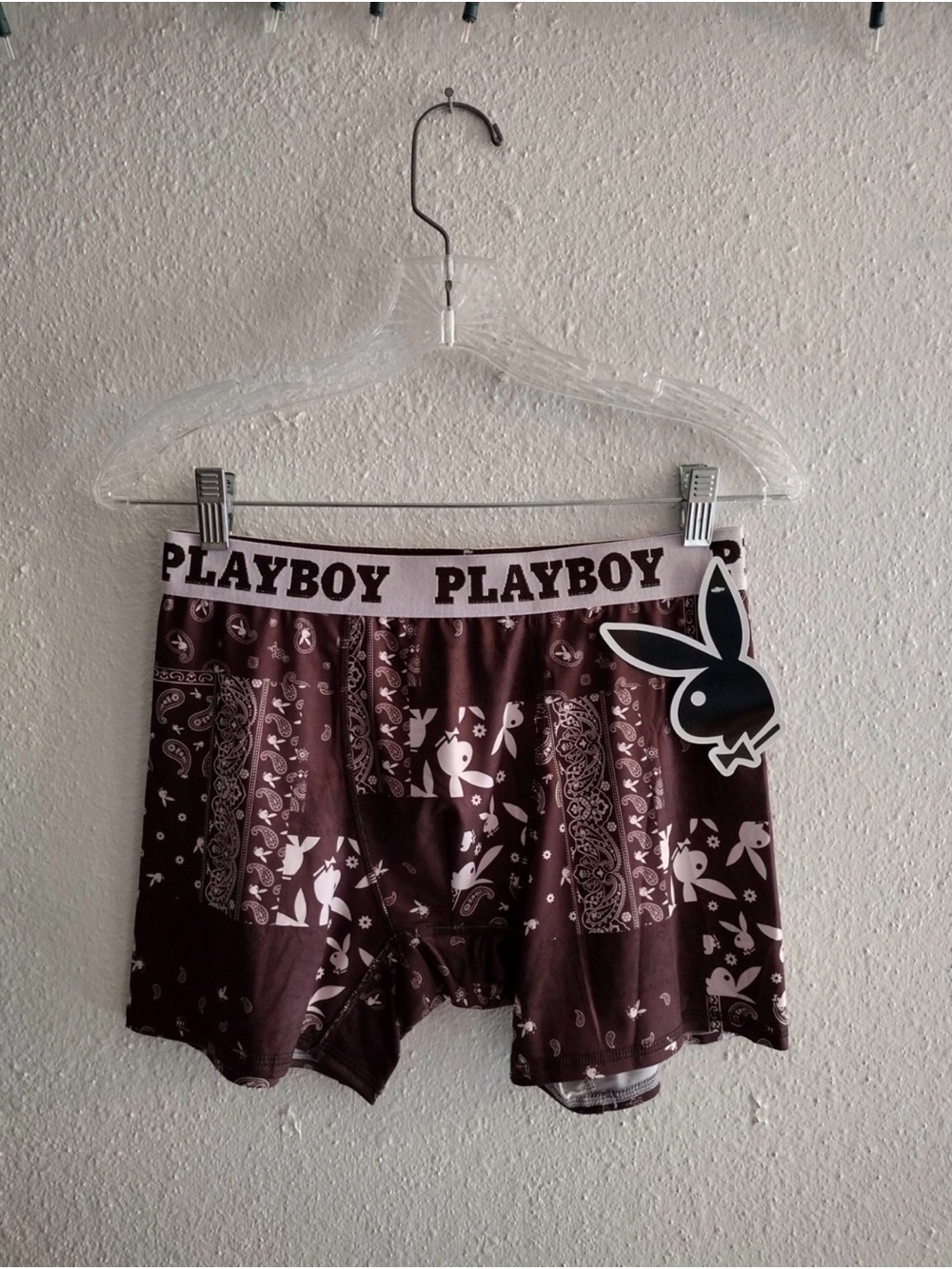 PLAYBOY Brown Bandana-Print Boxer Shorts